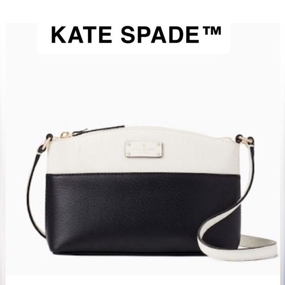 kate spade Handbags - Kate Spade™ Black & White Leather | Crossbody Bag Minimalistic & Chic!  | 0178A